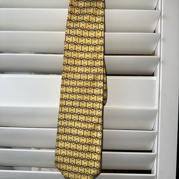 GUCCI - 💛Yellow Equestrian Tie! Derby - 🐎 Snaffle Bit Pattern - Picture 9 of 15